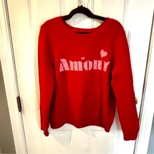 cupcakes & cashmere Red 'Amour' Sweater